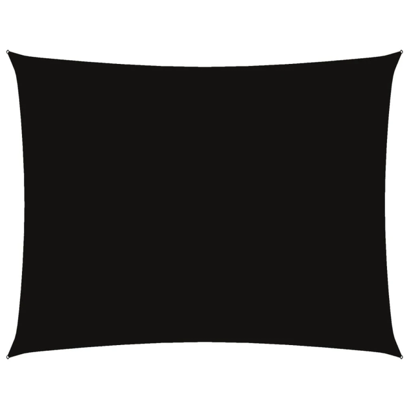 vidaXL saulessargs, taisnstūra forma, 5x6 m, melns oksforda audums