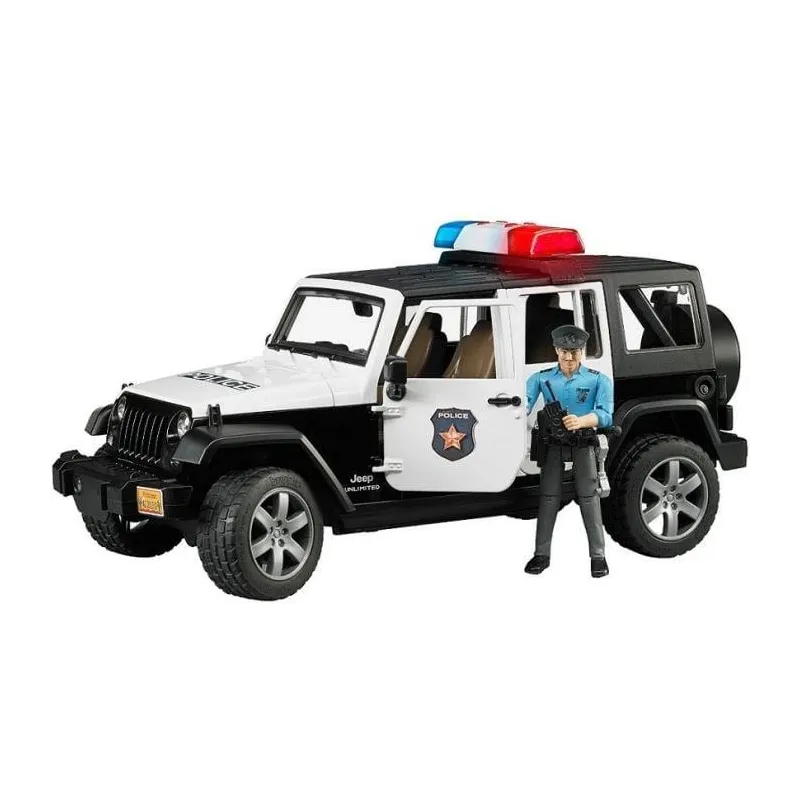 Rotaļu policijas mašīna Bruder 2526, 1:16, melna krās.