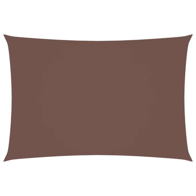 vidaXL saulessargs, taisnstūra forma, 3x5 m, brūns oksforda audums
