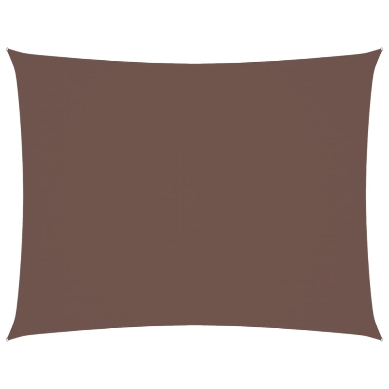 vidaXL saulessargs, taisnstūra forma, 6x7 m, brūns oksforda audums