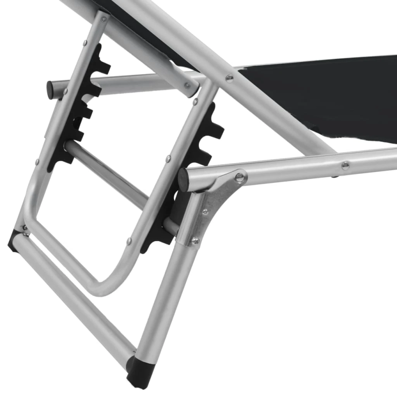 vidaXL sauļošanās zviļņi ar jumtiņu, 2 gab., alumīnijs, tekstilēns