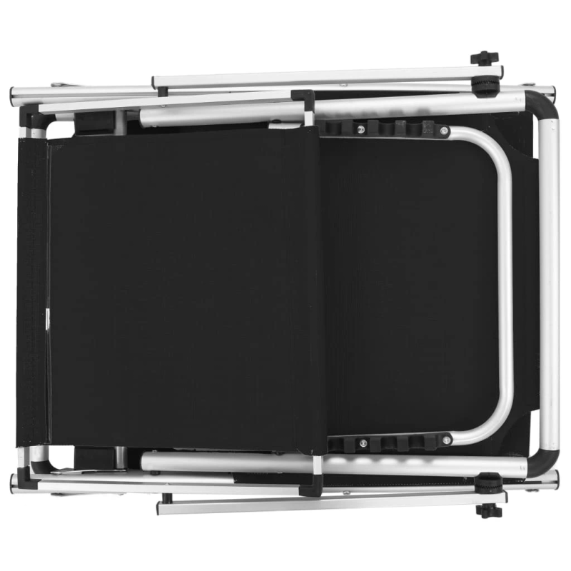 vidaXL sauļošanās zviļņi ar jumtiņu, 2 gab., alumīnijs, tekstilēns