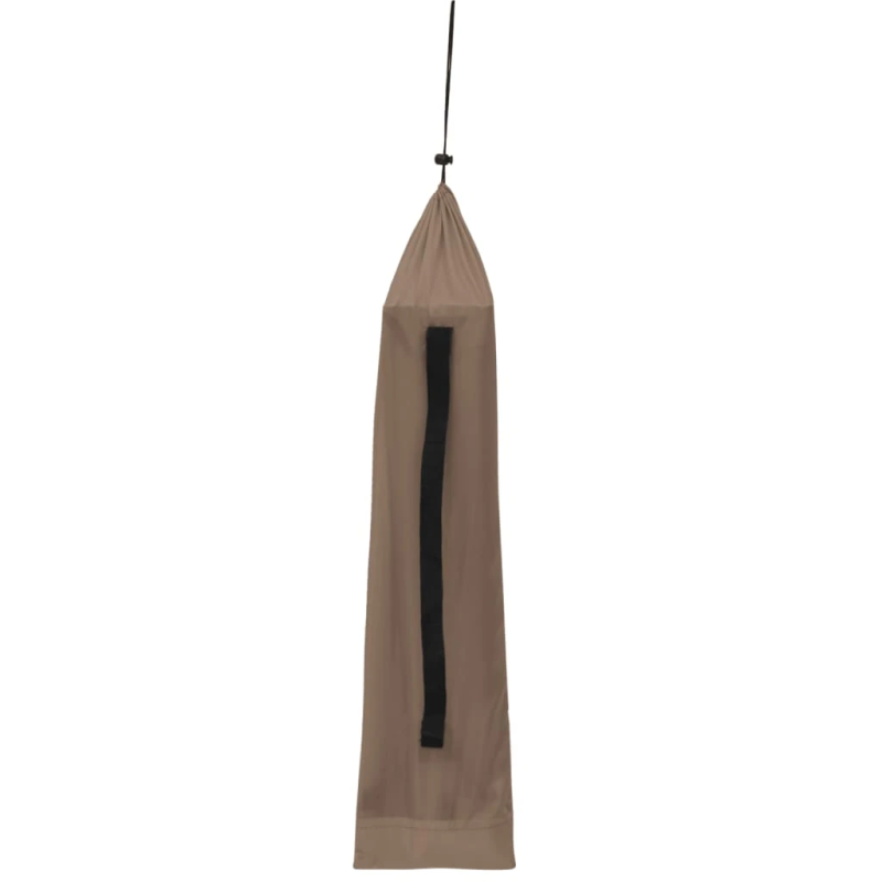 vidaXL kempinga gulta, 180x60x19cm, pelēkbrūns audums, tērauds