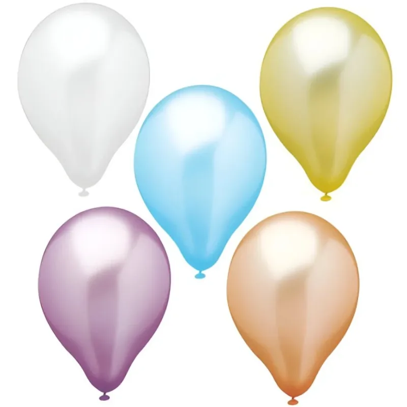 PAPSTAR “Pearly” lateksa baloni, krāsu miks, DIA 25 cm ,10 gab.,