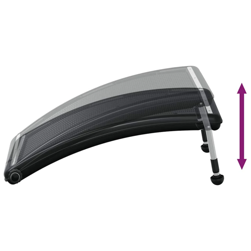 vidaXL saules baseina sildīšanas panelis, izliekts, 110x65 cm