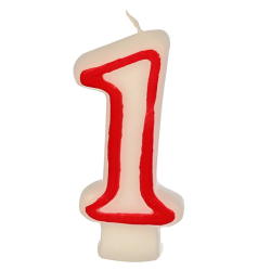 Svecīte dzimšanas dienas 1 balta