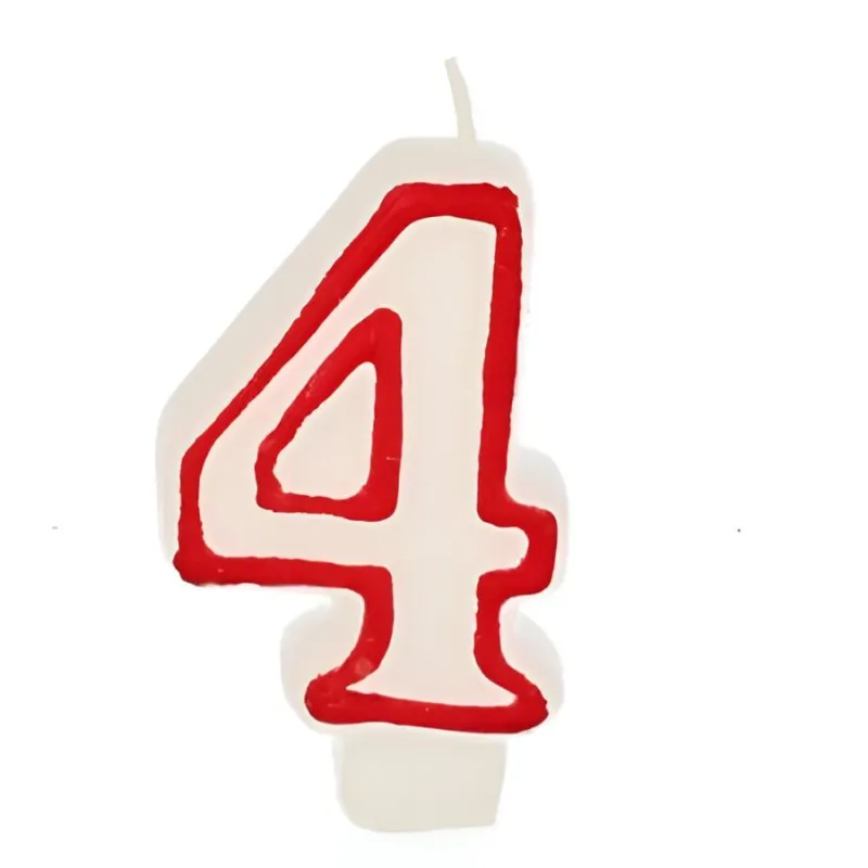 Svecīte dzimšanas dienas 4 balta