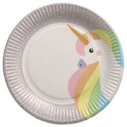 Šķīvis papīra Unicorn 10gb 23cm