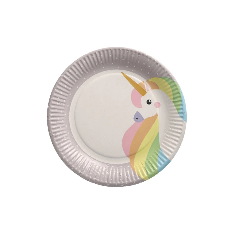 Šķīvis papīra Unicorn 10gb 23cm