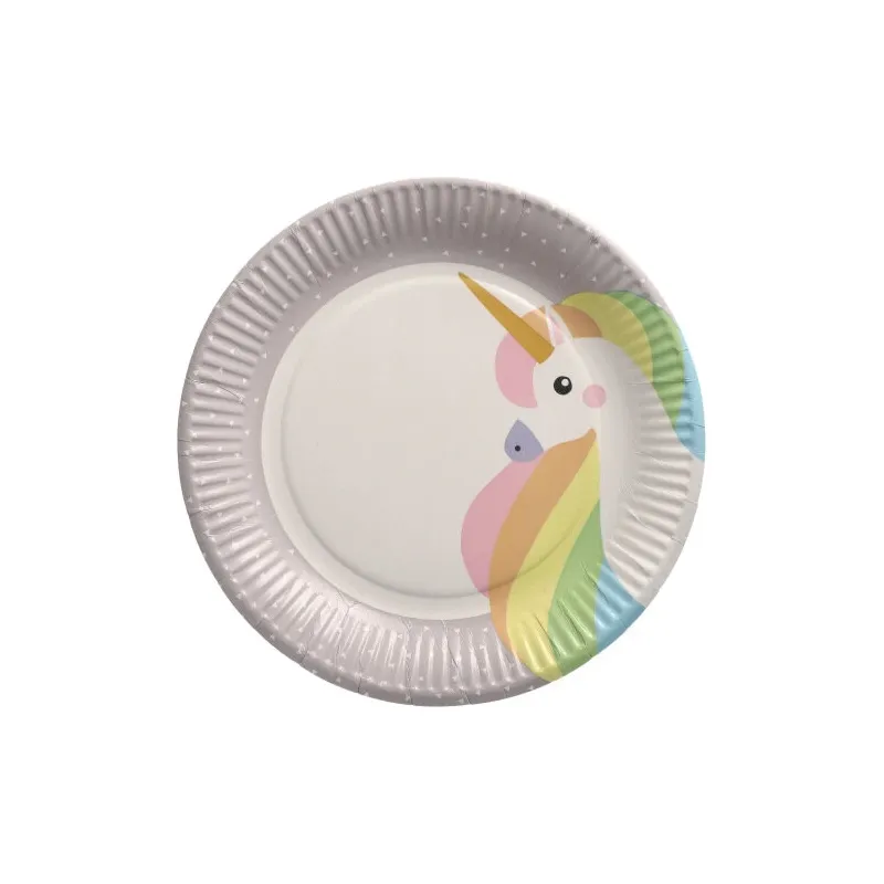 Šķīvis papīra Unicorn 10gb 23cm