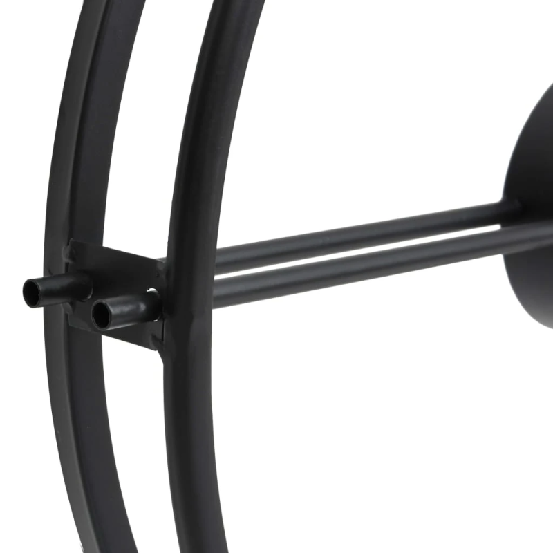 vidaXL sienas pulkstenis, melns, 52 cm, dzelzs