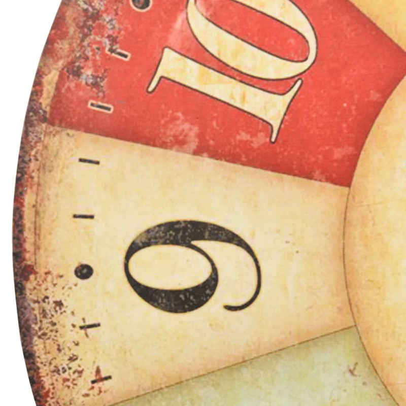 vidaXL vintāžas sienas pulkstenis, krāsains, 60 cm