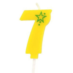 Svecīte dzimšanas dienas 7 dzeltena