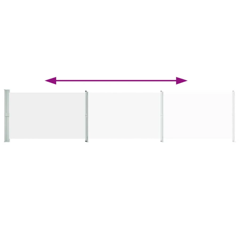 vidaXL izvelkama sānu markīze, krēmkrāsas, 140x600 cm