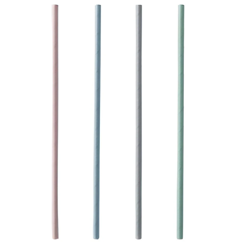 Kokteiļsalmiņi papīra krāsaini 6mm 21cm, 200gb