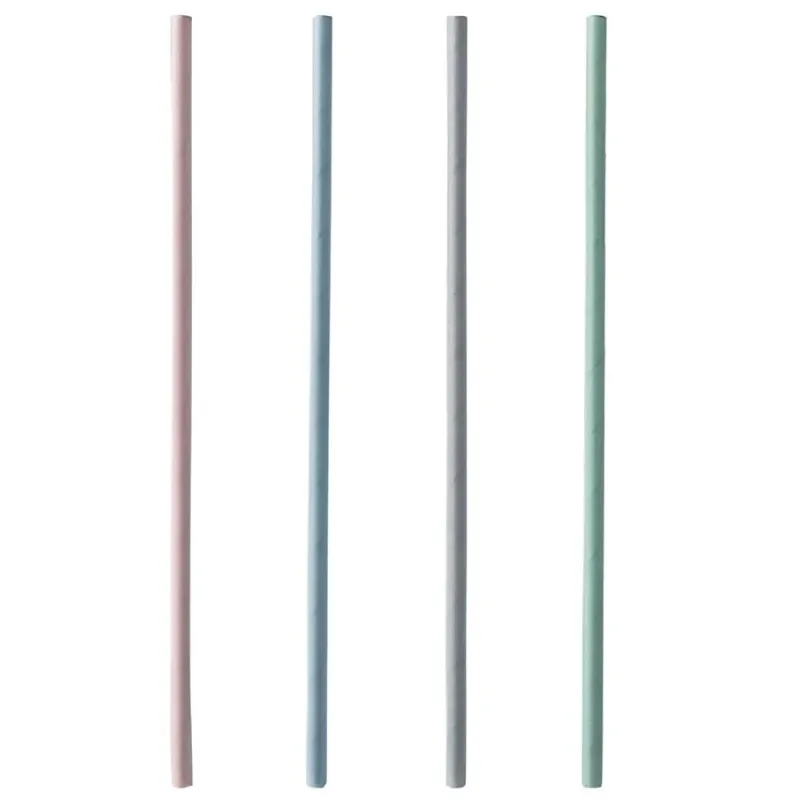 Kokteiļsalmiņi papīra krāsaini 6mm 21cm, 200gb