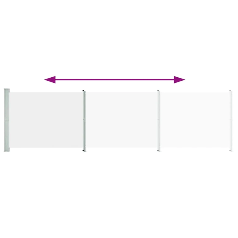 vidaXL izvelkama sānu markīze, krēmkrāsas, 600x160 cm