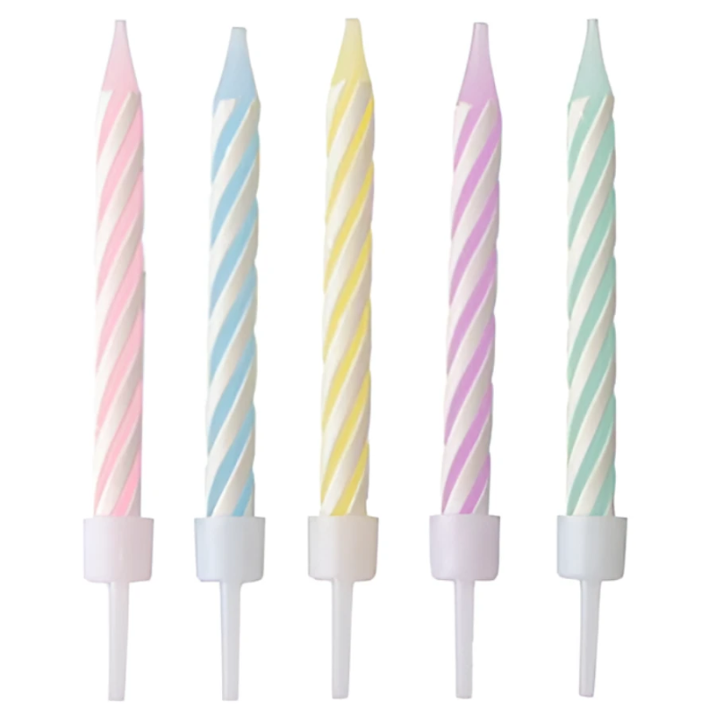 Svecītes dzimšanas dienas 24gb, pasteļu krāsās