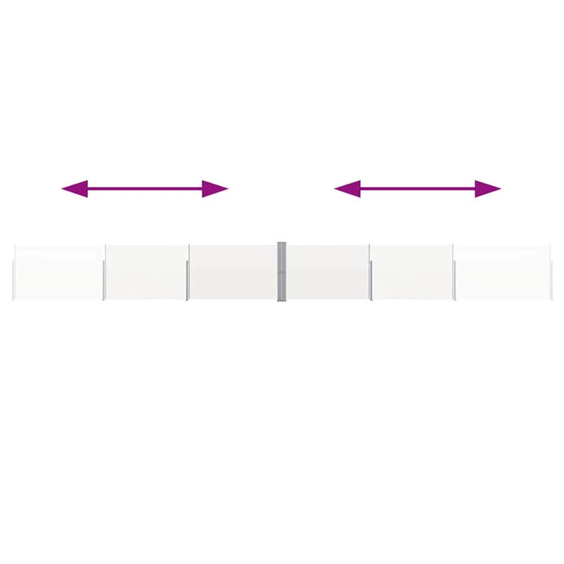 vidaXL izvelkama sānu markīze, krēmkrāsas, 140x1200 cm