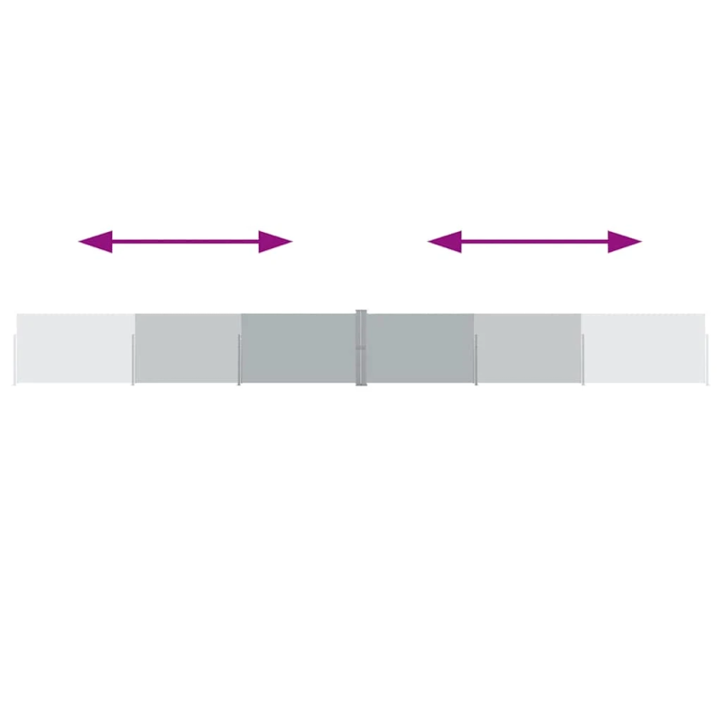 vidaXL izvelkama sānu markīze, antracītpelēka, 140x1200 cm