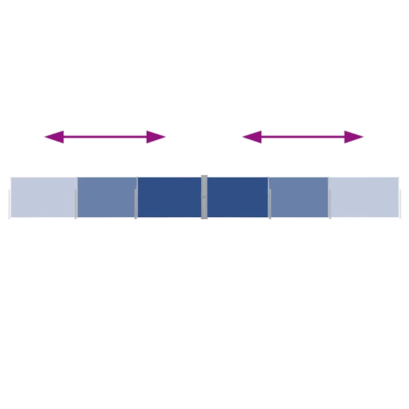 vidaXL izvelkama sānu markīze, zila, 140x1200 cm