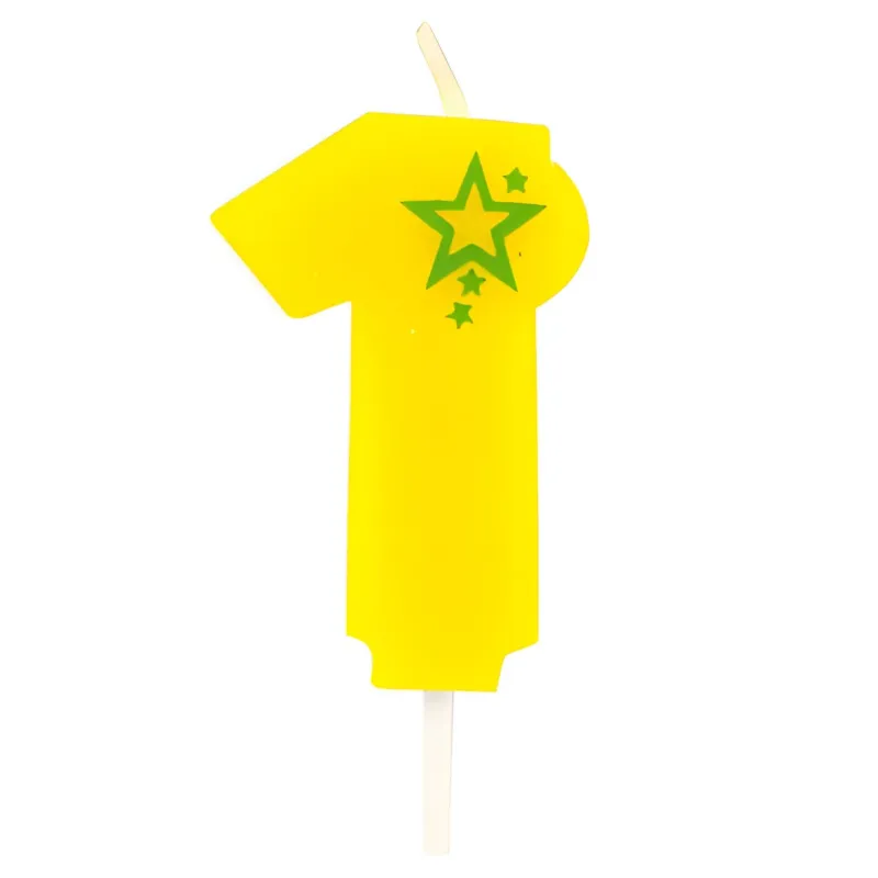 Svecīte dzimšanas dienas 1 dzeltena