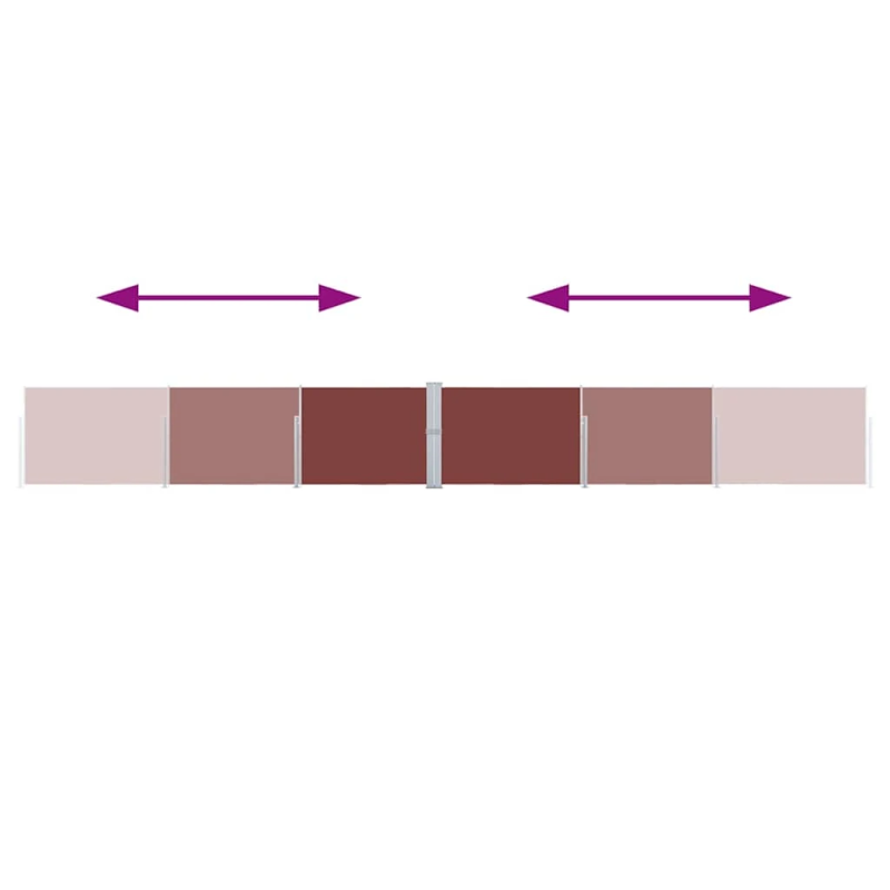 vidaXL izvelkama sānu markīze, brūna, 170x1200 cm