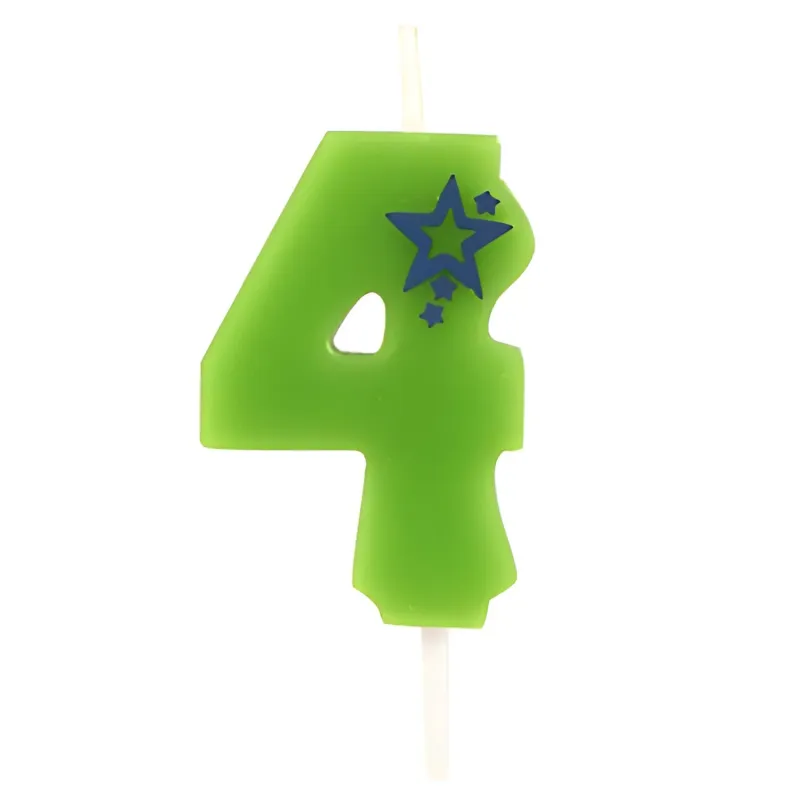 Svecīte dzimšanas dienas 4 zaļa