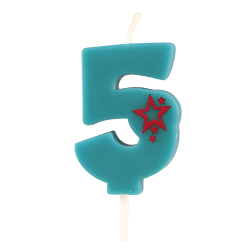 Svecīte dzimšanas dienas 5 zila