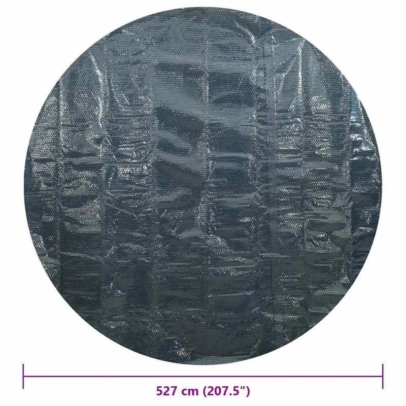 vidaXL baseina pārklājs, solārs, peldošs, 527 cm, melns un zils PE