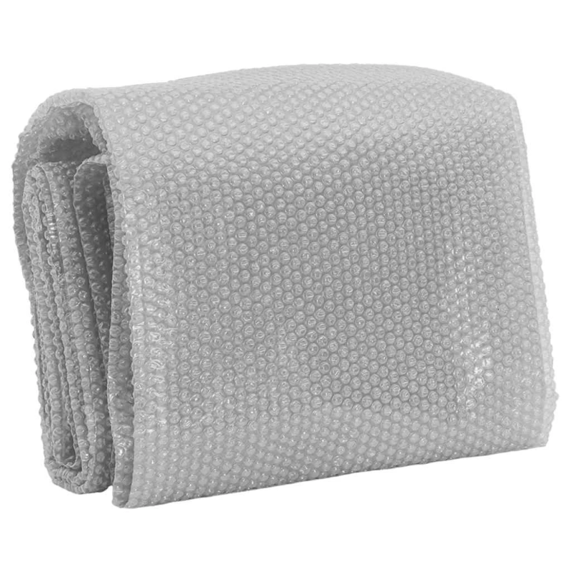 vidaXL baseina pārklājs, solārs, peldošs, 381 cm, pelēks PE