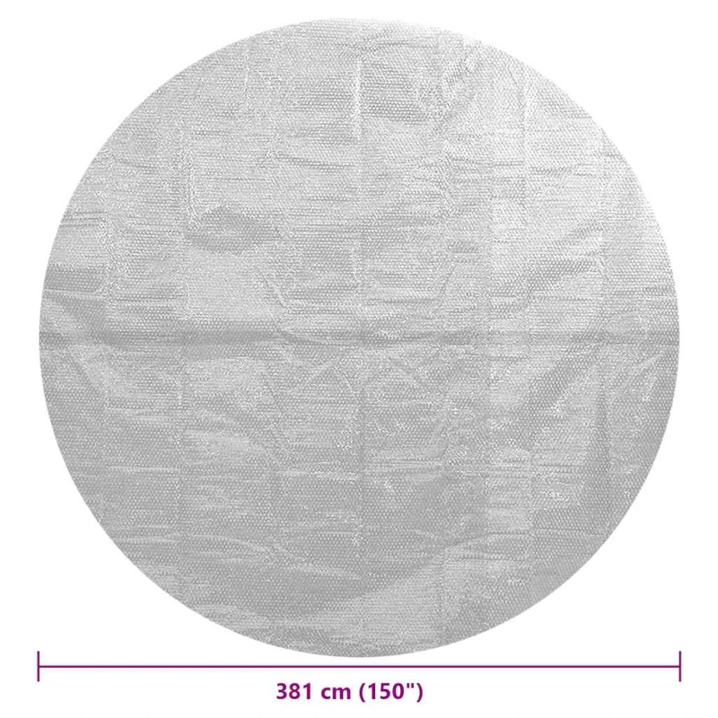 vidaXL baseina pārklājs, solārs, peldošs, 381 cm, pelēks PE