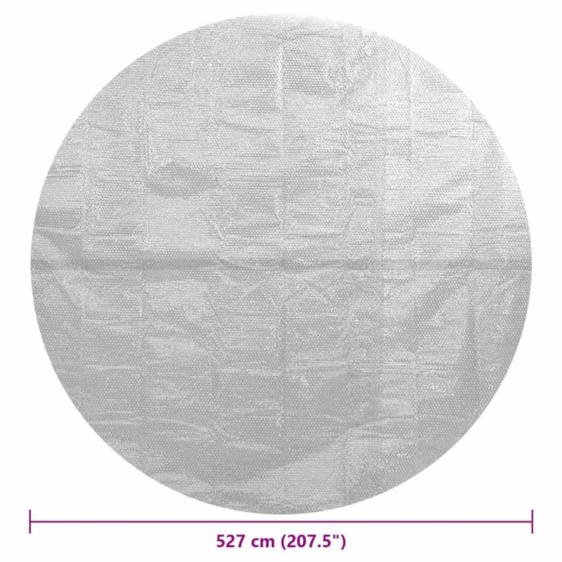 vidaXL baseina pārklājs, solārs, peldošs, 527 cm, pelēks PE