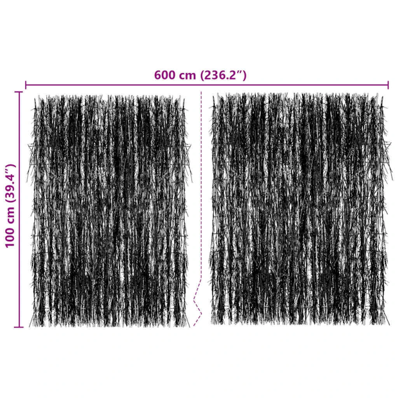 vidaXL klūgu žogs, 600x100 cm