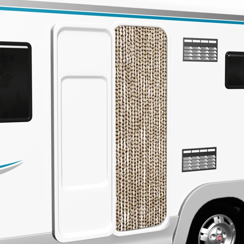 vidaXL kukaiņu aizkars, 56x185 cm, bēšs un brūns šenils