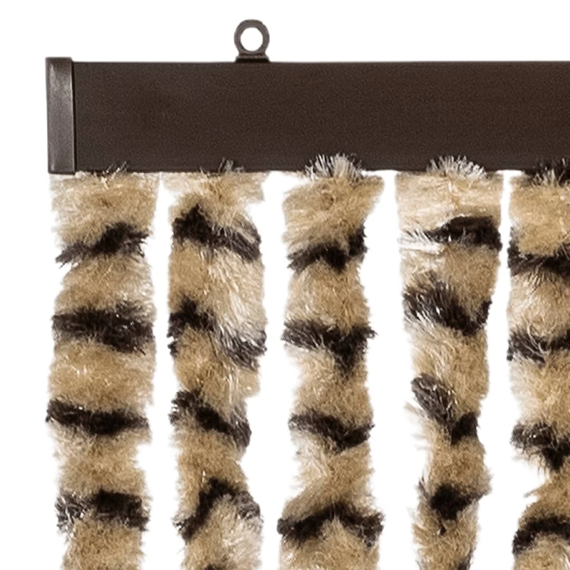 vidaXL kukaiņu aizkars, 56x185 cm, bēšs un brūns šenils