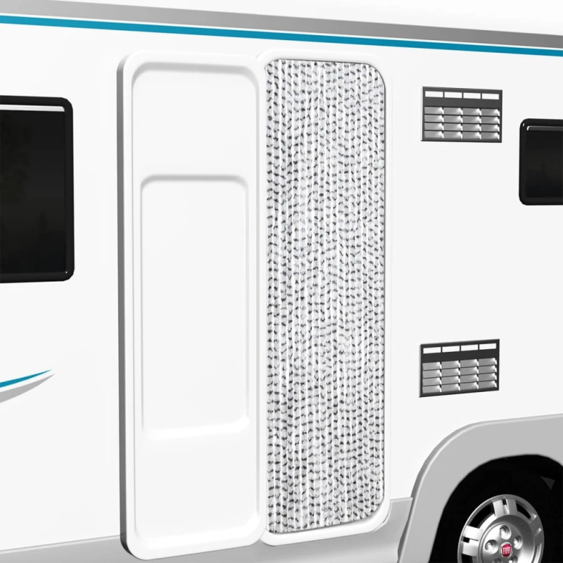 vidaXL kukaiņu aizkars, 56x185 cm, gaiši un tumši pelēks šenils