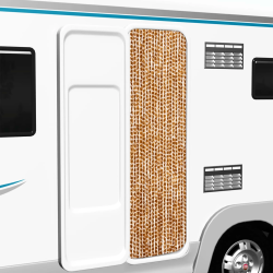 vidaXL kukaiņu aizkars, 56x185 cm, dzeltenbrūns un balts šenils