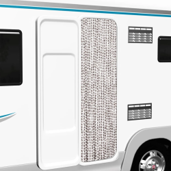 vidaXL kukaiņu aizkars, 56x185 cm, pelēkbrūns un balts šenils