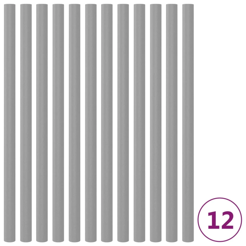 vidaXL batuta stieņu putu apvalki, 12 gab., 92,5 cm, pelēki