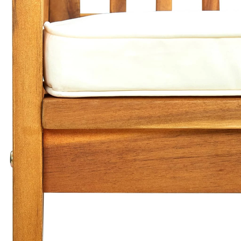 vidaXL dārza krēsli ar matračiem, 2 gab., akācijas masīvkoks