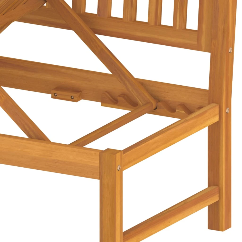 vidaXL dīvāngulta ar matračiem, 200x60x75 cm, akācijas masīvkoks