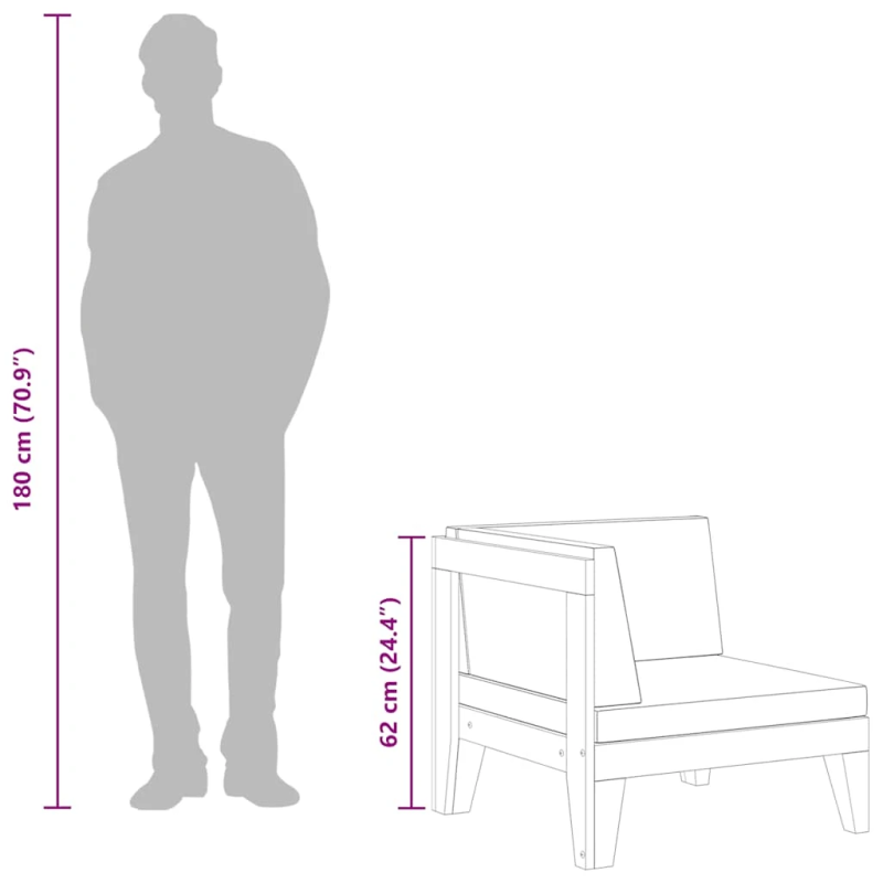 vidaXL 2-daļīgs dārza atpūtas mēbeļu komplekts, akācijas masīvkoks