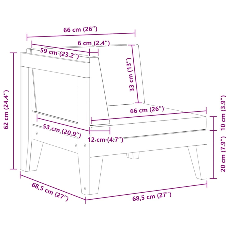 vidaXL stūra dīvāns ar tumši pelēkiem matračiem, akācijas masīvkoks