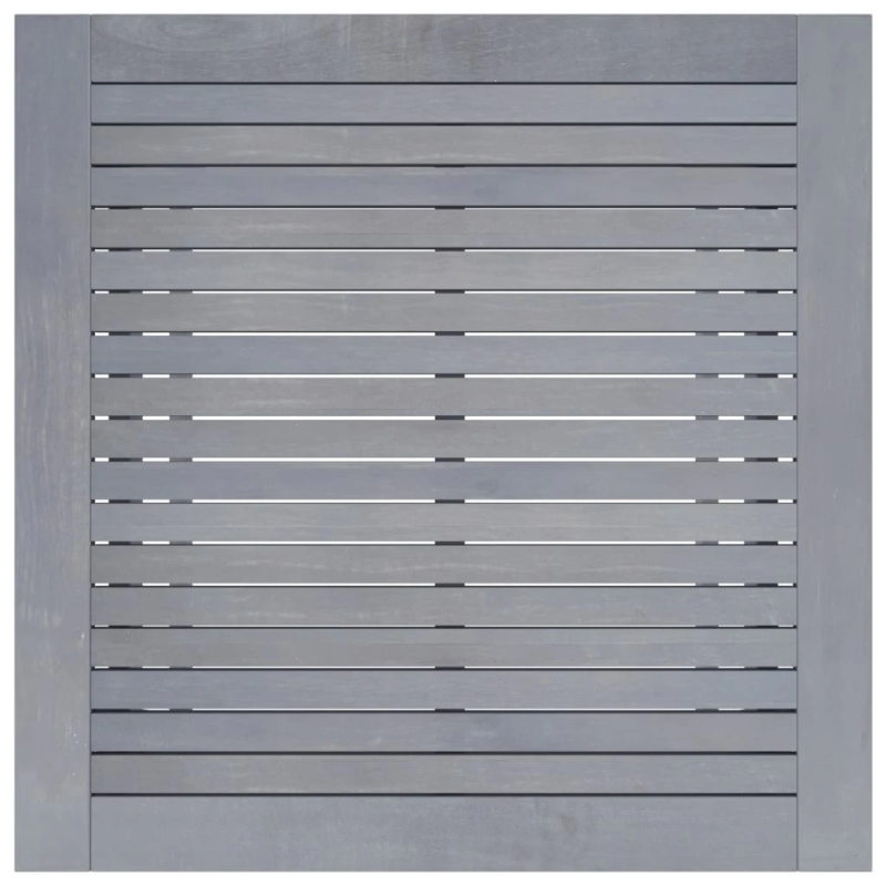 vidaXL dārza galds, pelēks, 88x88x74 cm, akācijas masīvkoks