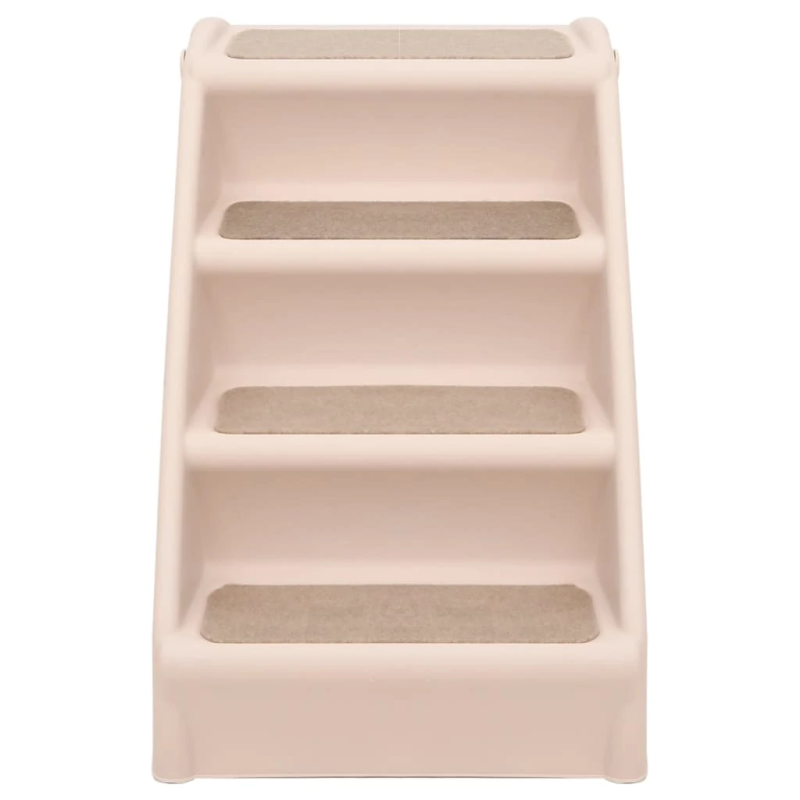 vidaXL saliekamas suņu kāpnes, 62x40x49,5 cm, krēmkrāsas