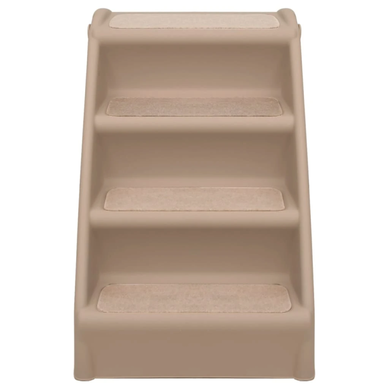 vidaXL saliekamas suņu kāpnes, 62x40x49,5 cm, brūnas