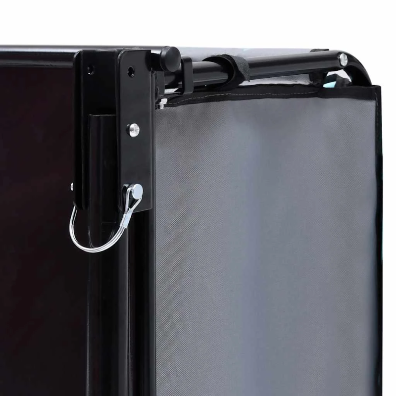 vidaXL velosipēda piekabe, 65 kg, melna ar zilu