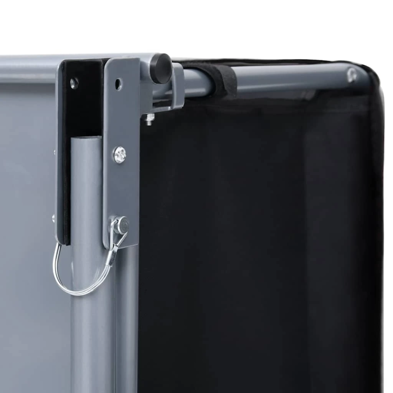 vidaXL velosipēda piekabe, 65 kg, melna ar pelēku