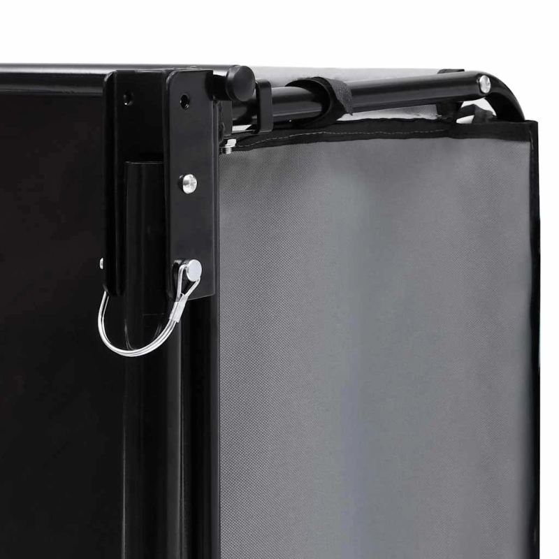 vidaXL velosipēda piekabe, 65 kg, pelēka ar oranžu